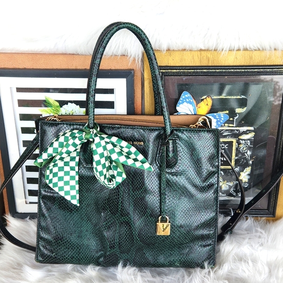 Michael Kors Handbags - MICHAEL KORS SNAKESKIN SATCHEL/ CROSSBODY EUC